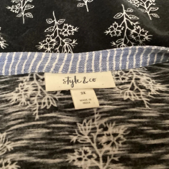 Style & co blouse womens SZ 3X Henley pullover cottagecore bohemian - Picture 11 of 11